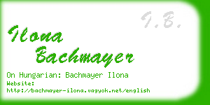 ilona bachmayer business card